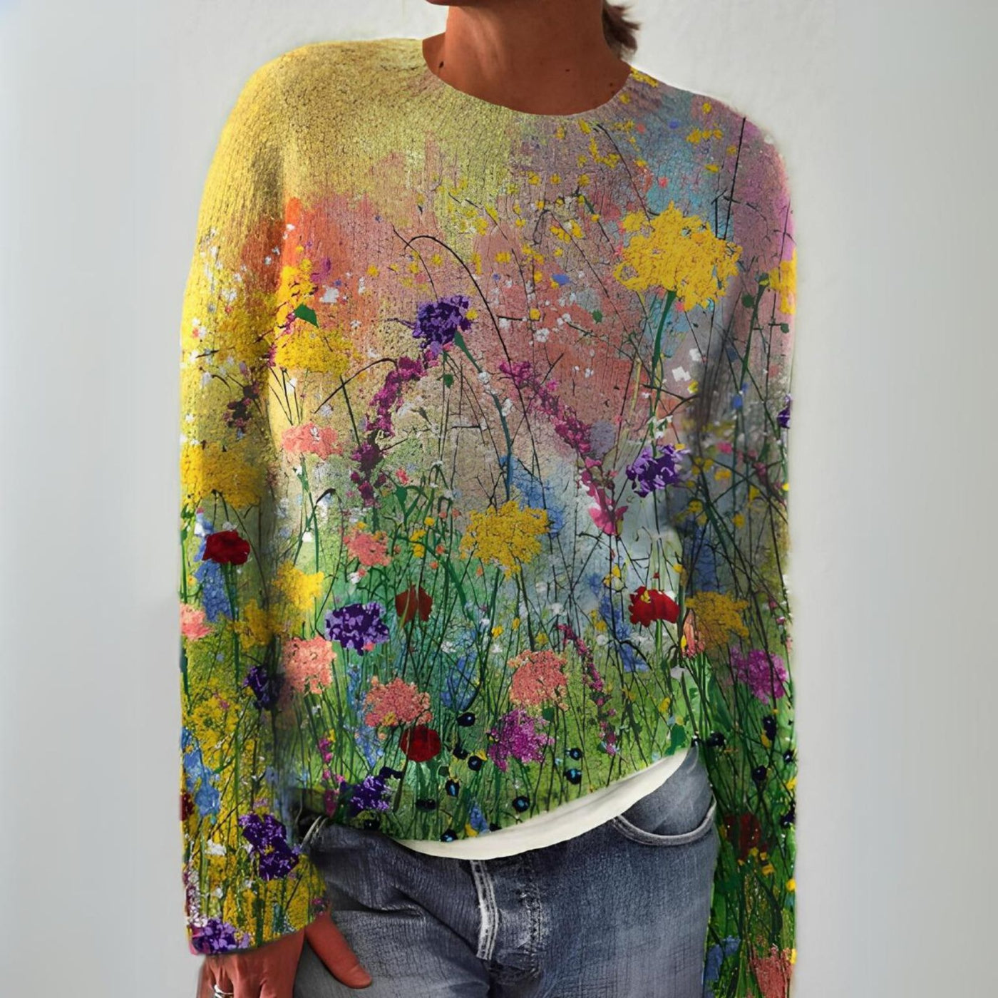 Marta | Cozy Flowers Art Sweater